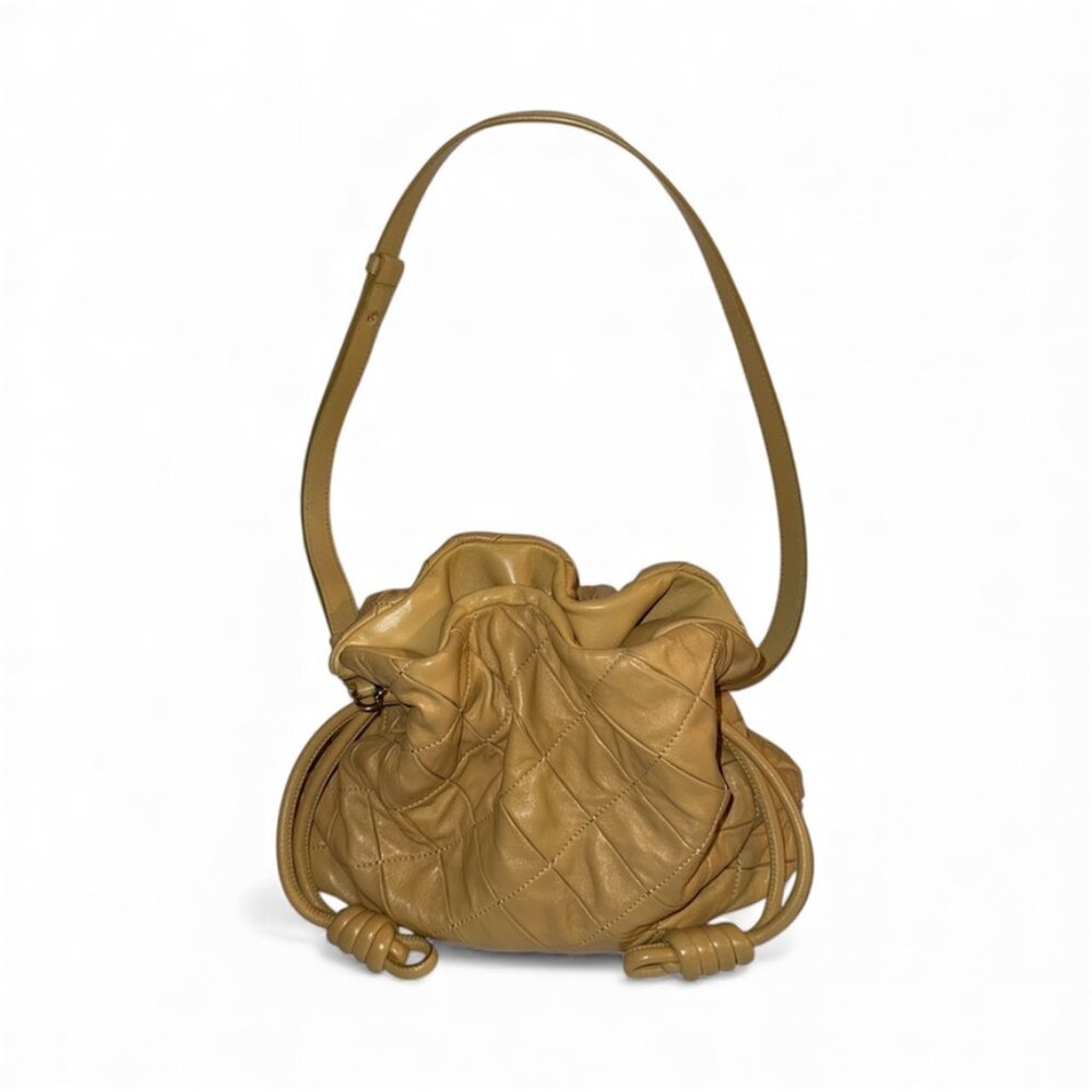 LOEWE Nappa Leather Tan Flamenco Purse